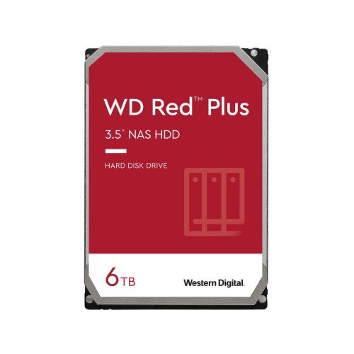 WD Red Plus NAS Internal Hard Drive - 64MB - 6TB - 5400RM