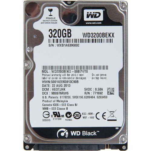 WD Black Mobile Internal Hard Drive - 320GB
