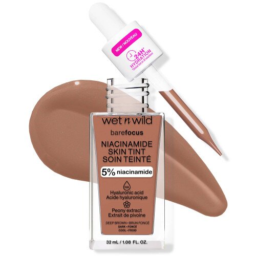 wet n wild Bare Focus Niacinamide Skin Tint - Deep Brown