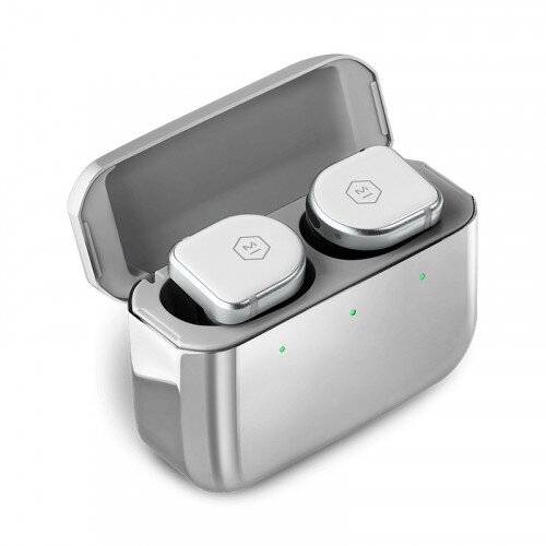 Master & Dynamic MW08 Active Noise-Cancelling True Wireless Earphones - White Ceramic / Stainless Steel Case