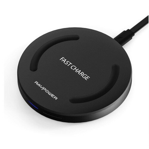 RAVPower Wireless Charger Qi-Certified 10W Fast Wireless Charging Pad - Black