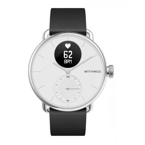 Withings Scanwatch Hybrid Smartwatch - 38mm - White - Silver