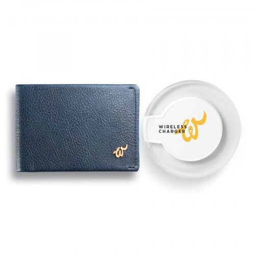 Woolet Classic 2.0 + QI Charger - Navy Blue