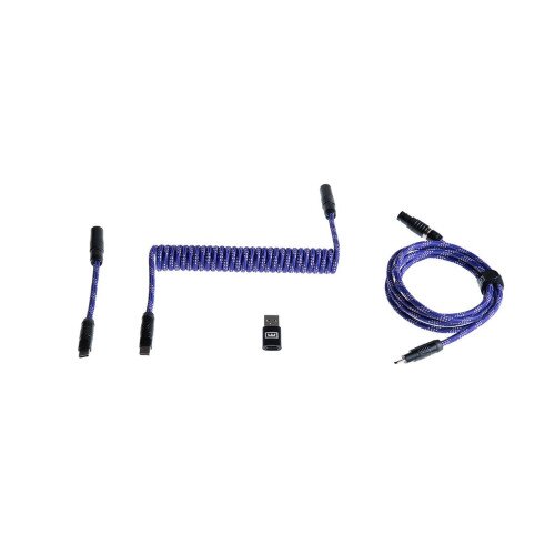Wooting Detachable USB-C Coiled/Straight Cable Set - Lavender Purple