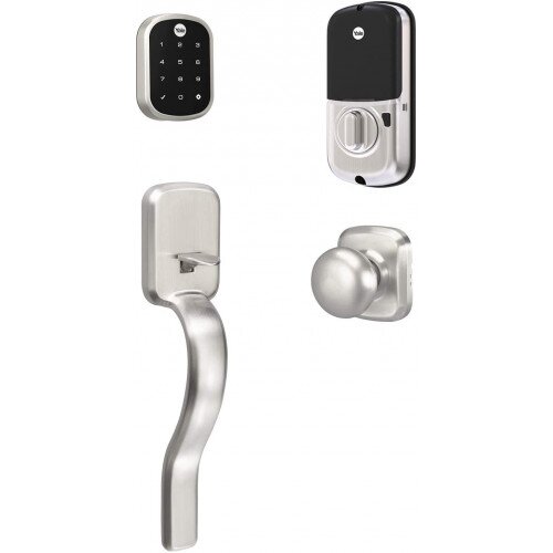 Yale Assure Lock SL with Ridgefield Handleset - Wi-Fi And Bluetooth - Satin Nickel