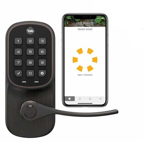 Yale Assure Lock With Bluetooth Connected by August Keypad Lever
