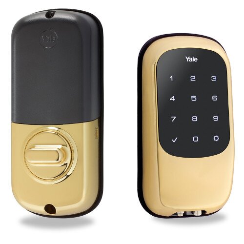 Yale YRD120 Touchscreen Deadbolt T1L with Z-Wave - Polished Brass
