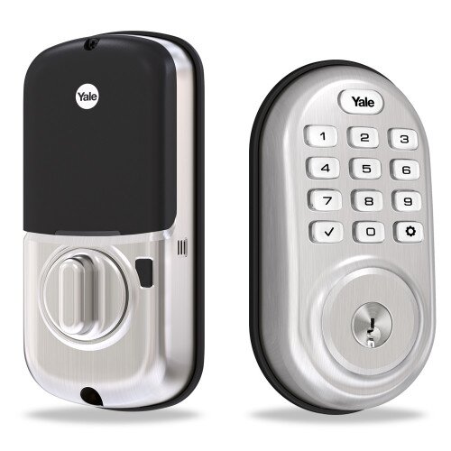 Yale YRD216 Assure Lock Pushbutton Deadbolt - Satin Nickel