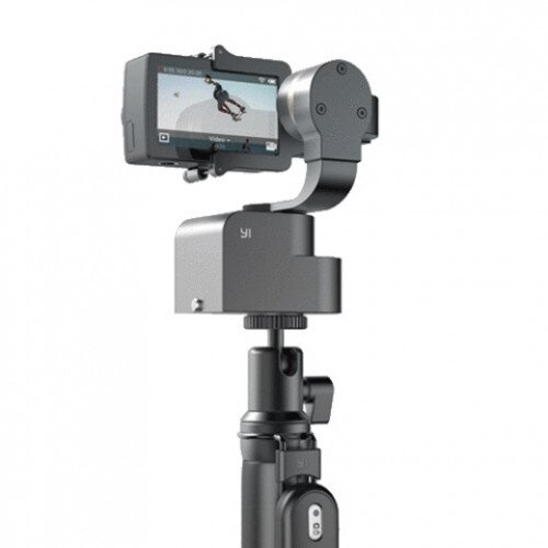 YI 4K Action Camera With Handheld Gimbal + Selfie Stick + Bluetooth Remote In Travel Case