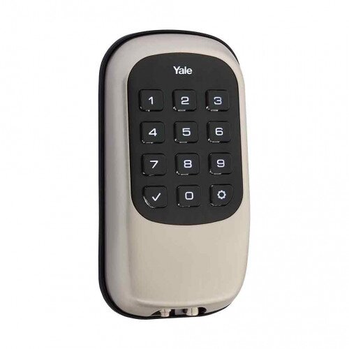 Yale Key Free Push Button Deadbolt B1L - Satin Nickel