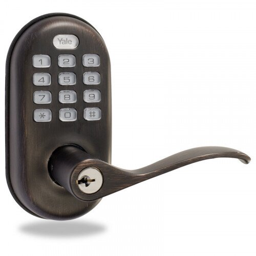 Yale YRL210 Push Button Lever Lock Stand Alone - Oil Rubbed Bronze