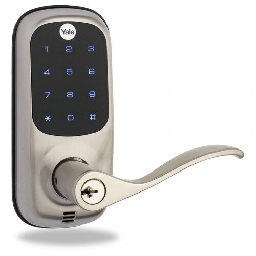 Yale YRL220 Touchscreen Lever Lock Stand Alone - Satin Nickel
