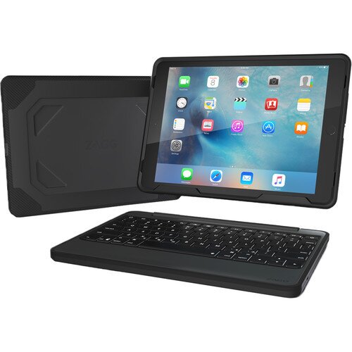 ZAGG Rugged Book Durable Magnetic-Hinged Keyboard and Case for Apple 9.7-inch iPad Pro