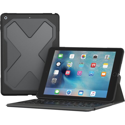 ZAGG Rugged Messenger Wireless Keyboard & Durable Detachable Case for Apple 9.7-inch iPad