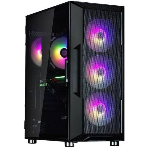 Zalman i3 ARGB Airflow ATX Mid-Tower Gaming PC Case - Black