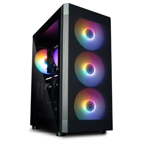 Zalman i4 TG ATX Gaming PC Case Fixed RGB Fans Pre-Installed - Black