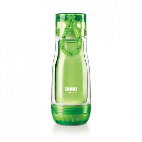 Zoku 12oz Glass Core Bottle - Green