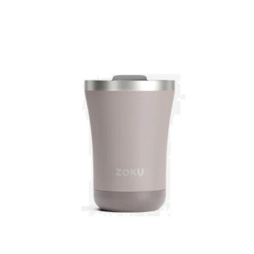 Zoku 12oz 3-in-1 Stainless Steel Tumbler Powder Coated - Ash
