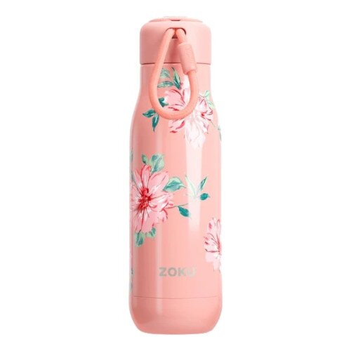Zoku 18oz Stainless Steel Powder Coated Bottle - Rose Petal Pink