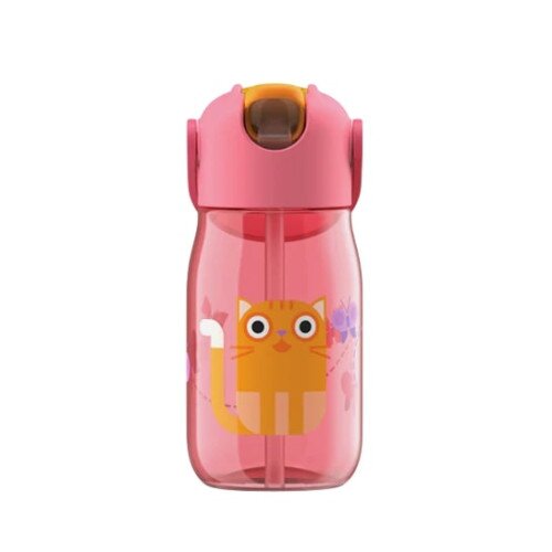 Zoku Kids Flip Straw Bottle - Pink