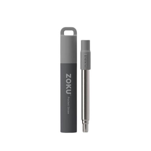 Zoku Two Tone Pocket Straw - Gray
