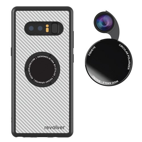 Ztylus 4-In-1 Revolver Lens Kit for Samsung Galaxy Note 8 - Carbon Fiber (White)