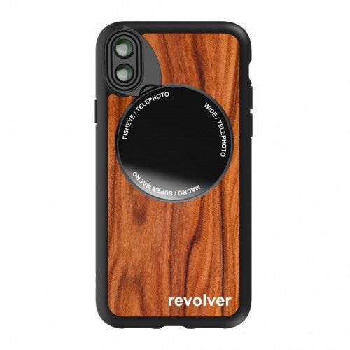 Ztylus iPhone XS Max Revolver M Series Lens Kit - Wood Pattern - 6 in 1 Lens