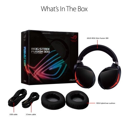 Buy ASUS ROG Strix Fusion 300 Virtual 7.1 LED Gaming Headset online in ...