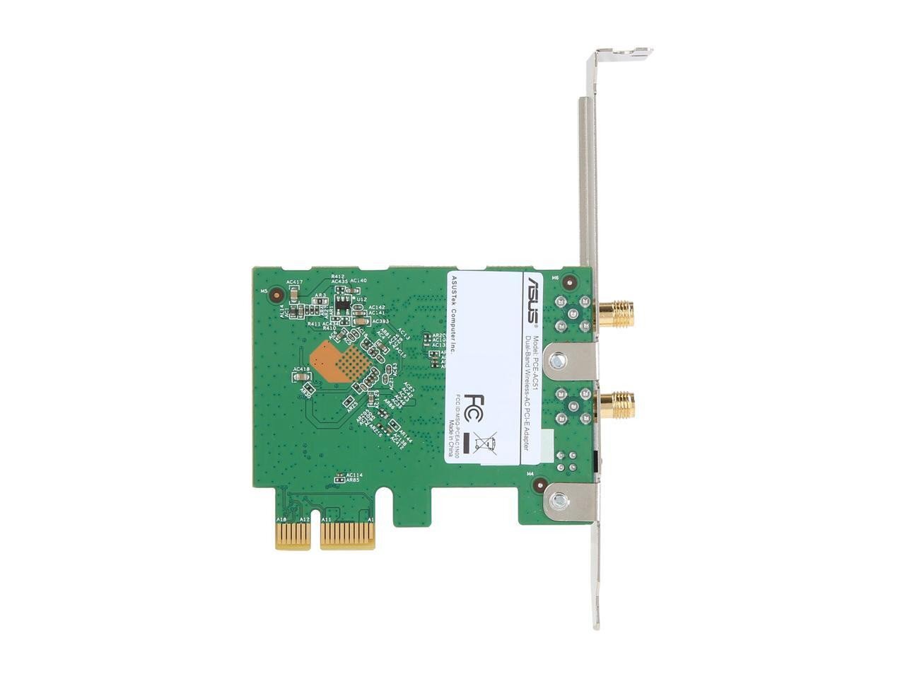 Buy ASUS Wireless AC750 PCIe Adapter Card for Dual-Band 2x2 802.11AC ...
