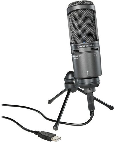 Audio-Technica AT2020USB+PK Vocal Microphone Pack for Streaming/Podcasting 