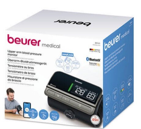 Beurer BM81 Easylock Upper Arm Blood Pressure Monitor - Black - Each