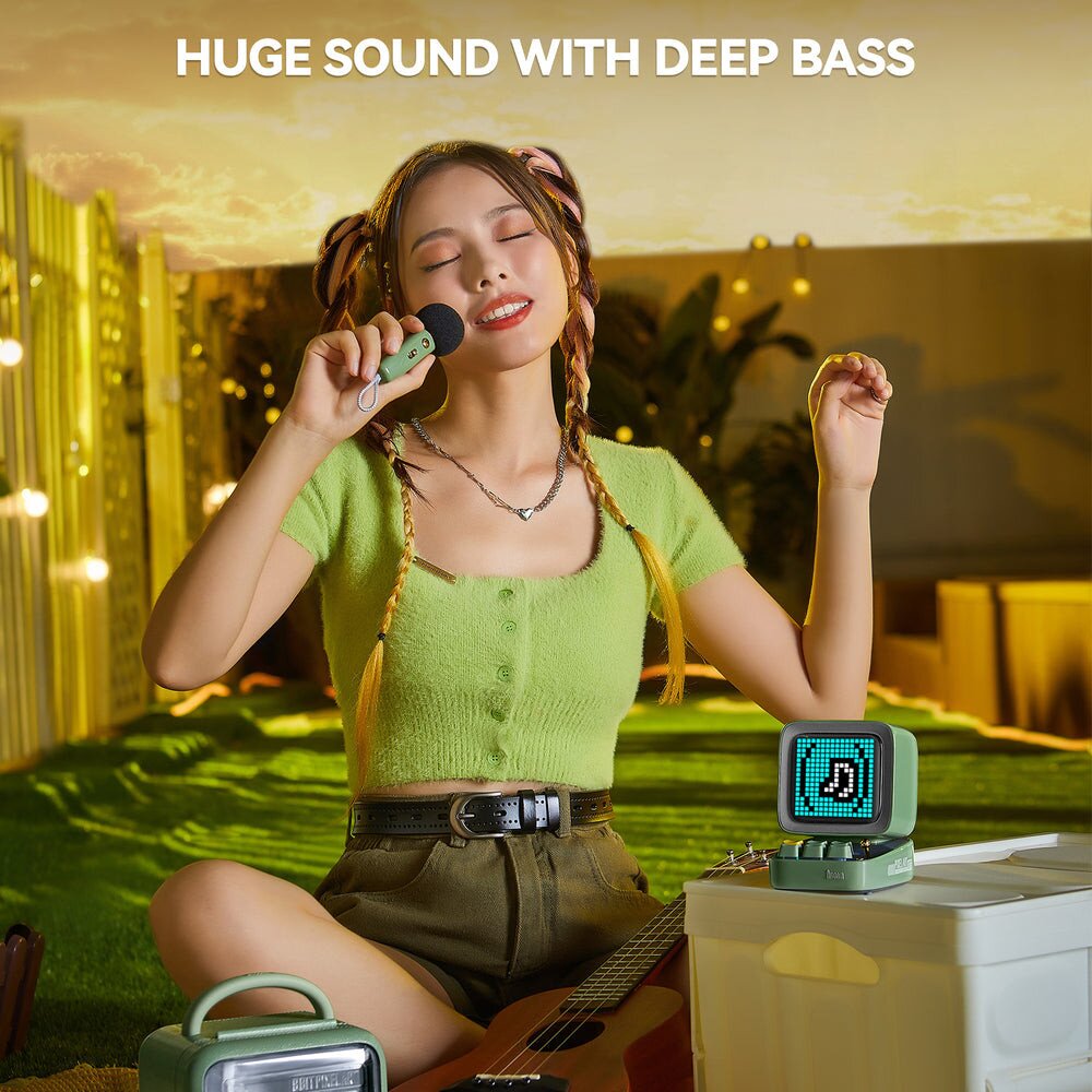 Buy Divoom Ditoo-Mic Mini Karaoke Machine Pixel Art Bluetooth Speaker ...