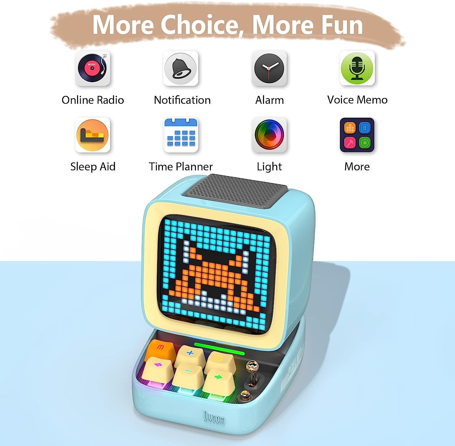 Buy Divoom Ditoo-Pro Retro Pixel Art Bluetooth Speaker - Blue online in ...
