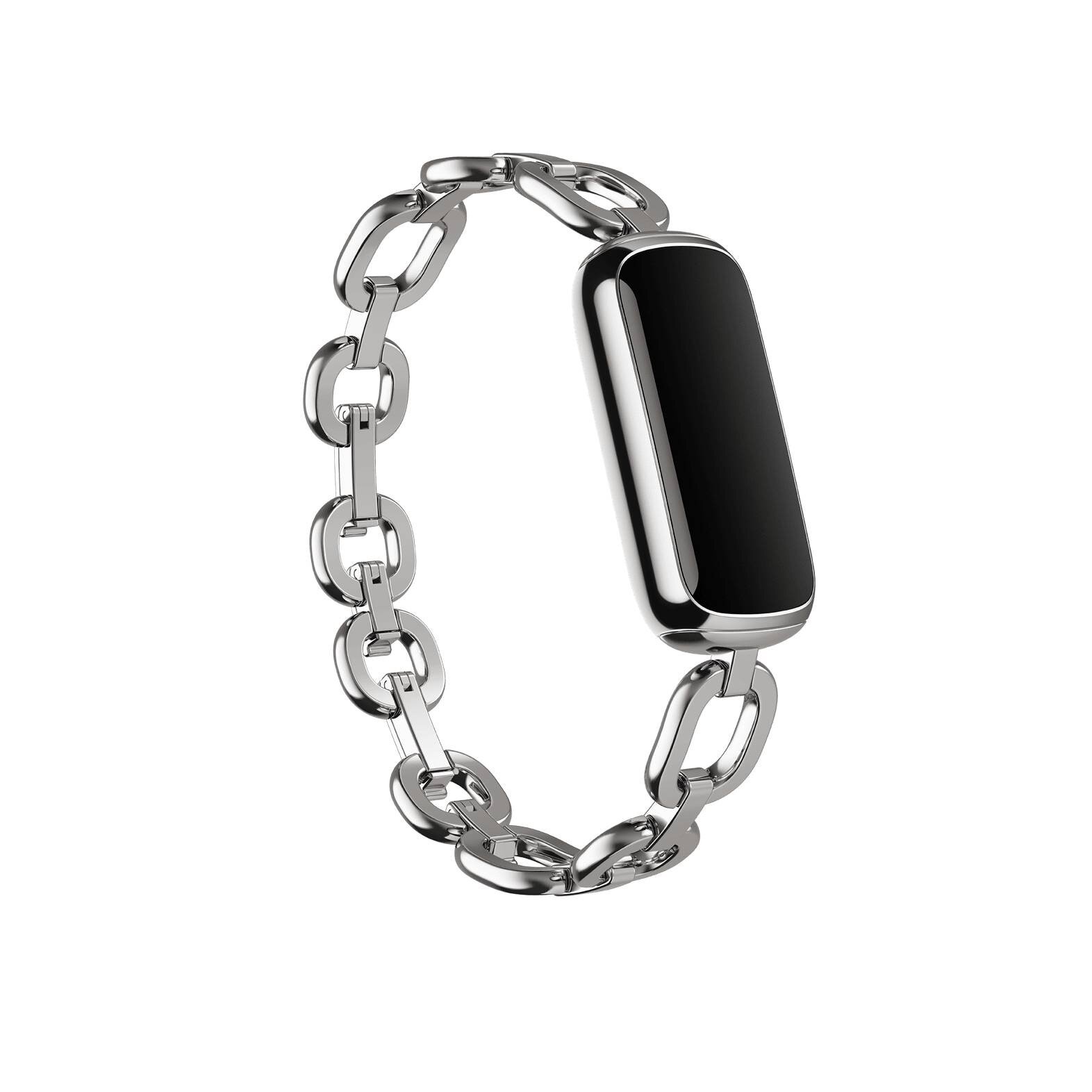 Buy Fitbit Gorjana for Luxe Parker Link Accessories Bracelet - Platinum ...