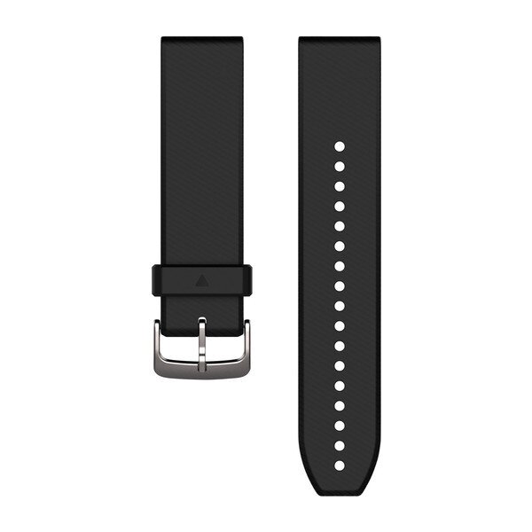 Buy Garmin QuickFit 22 Watch Bands - Black/Silver Silicone online in ...