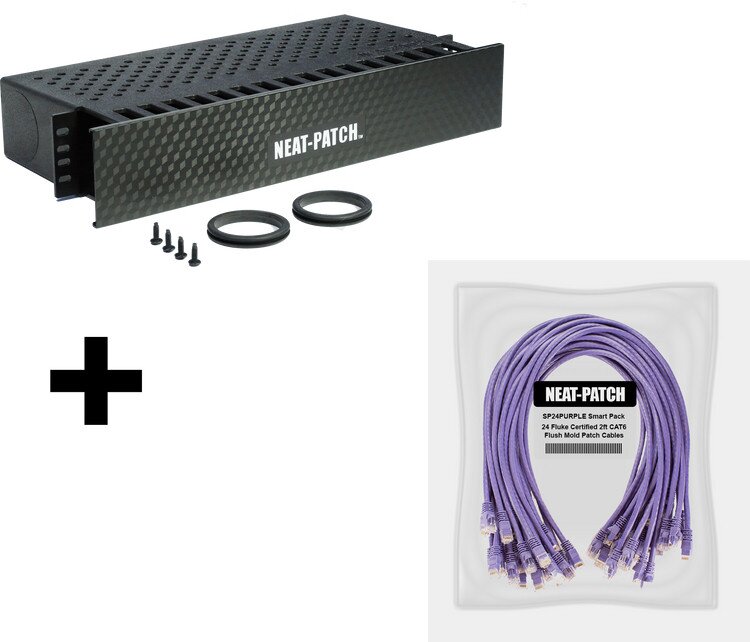 Buy Neat Patch NP2K624 - NP2 Cable Management Bay With 24 Patch Cables ...