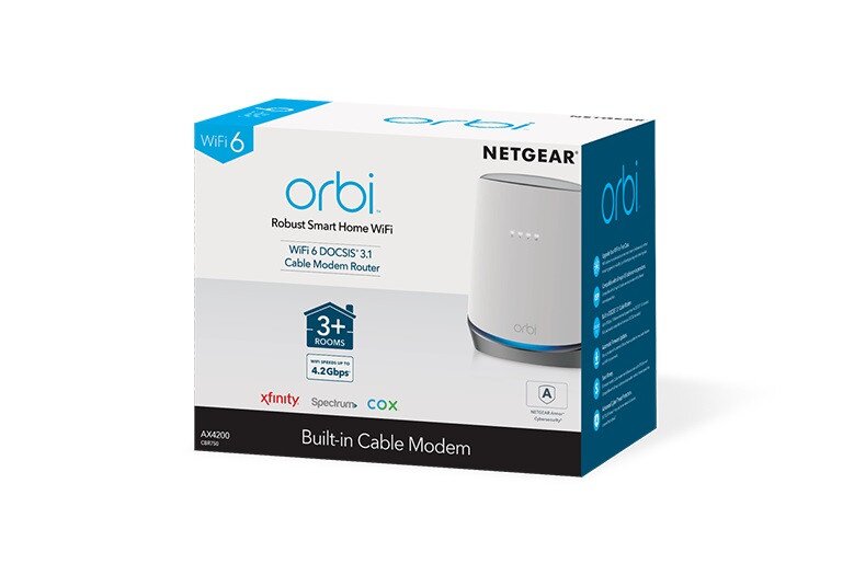 Netgear Rx4200 Router Buy NETGEAR AX4200 Orbi Tri-Band WiFi 6 Mesh Router with Built-in Cable ...