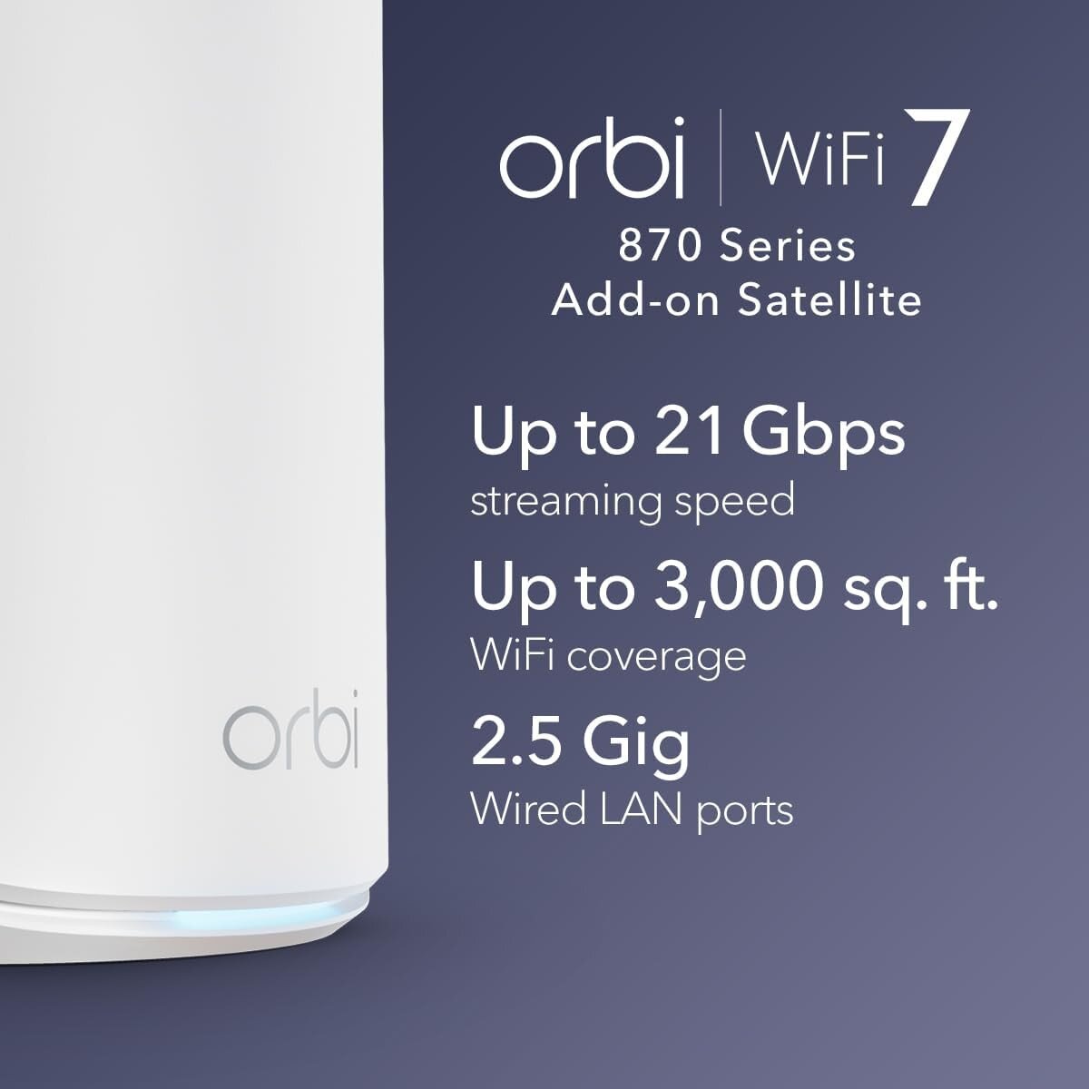Buy NETGEAR Orbi 870 Series Tri-Band WiFi 7 Mesh Router - 3-Pack ...