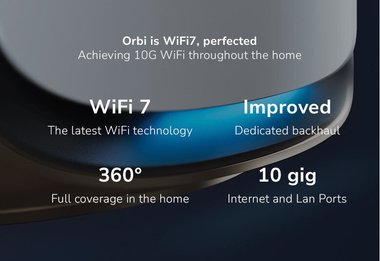 Buy NETGEAR Orbi 970 Series Quad-Band WiFi 7 Mesh Router - 3-Pack ...