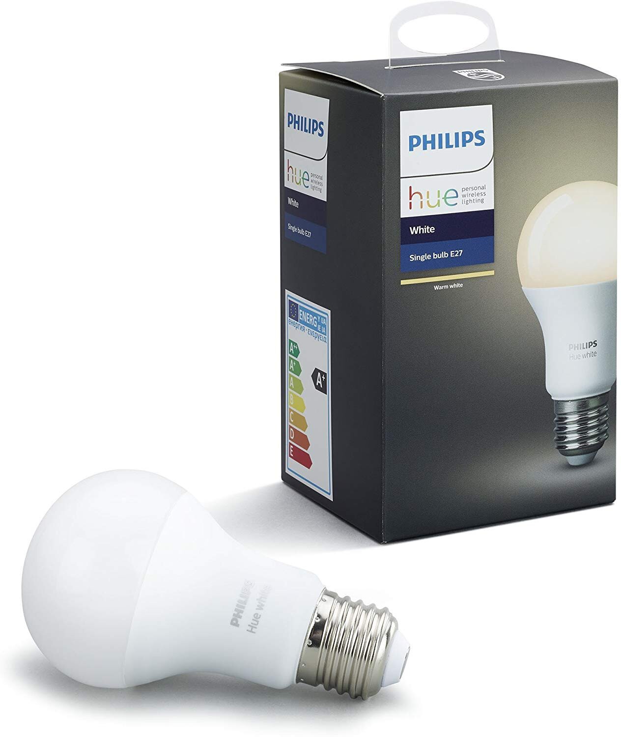 Buy Philips Hue White A19 E27 60 W Equivalent Dimmable LED Smart Bulb