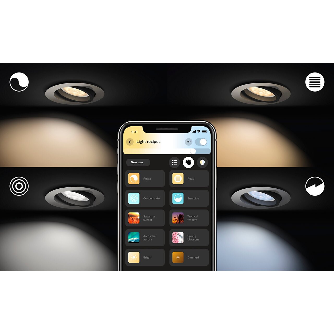 Spot Encastré Philips Hue White Ambiance MILLISKIN - Blanc Réglable, 5.5W - Neuf