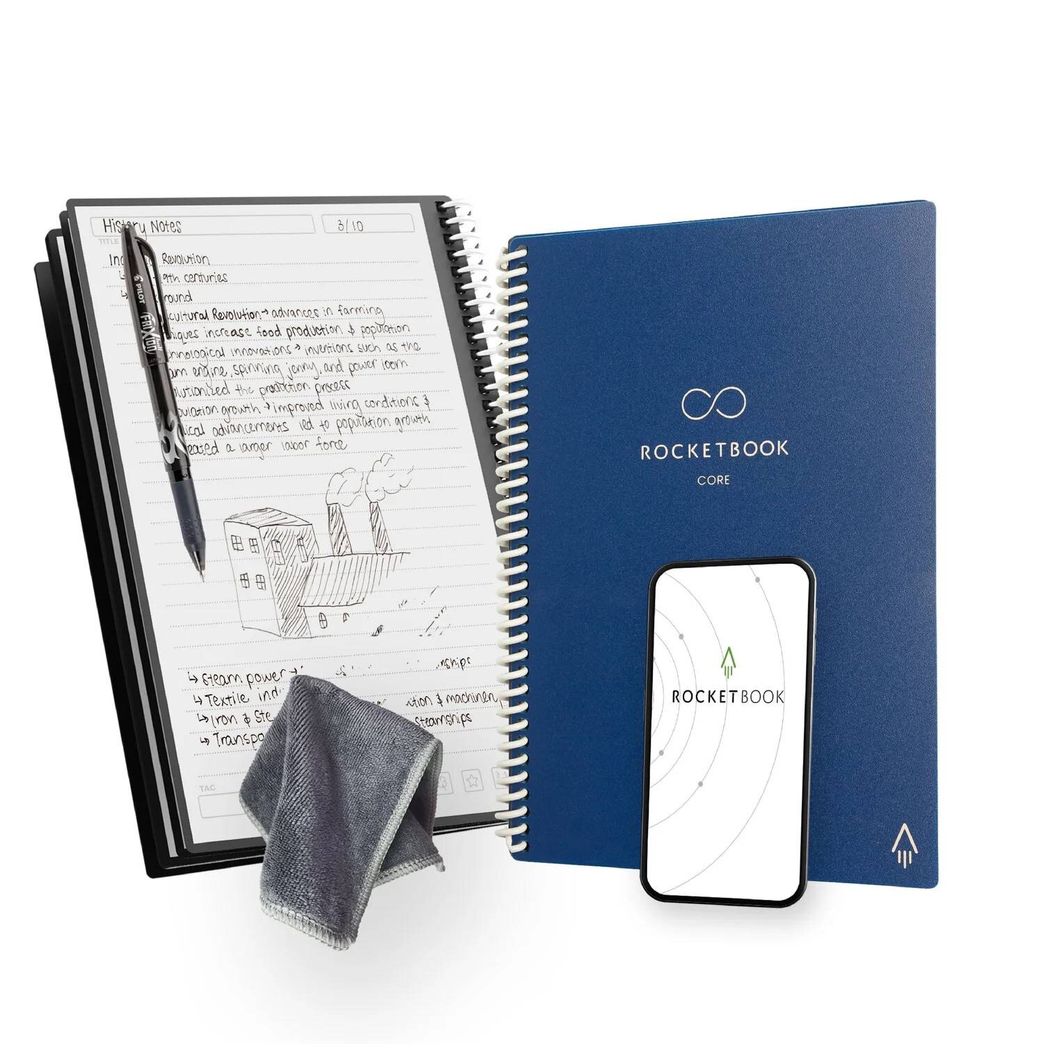 Buy Rocketbook Core Reusable Notebook (Next Gen) - Letter - Lined ...
