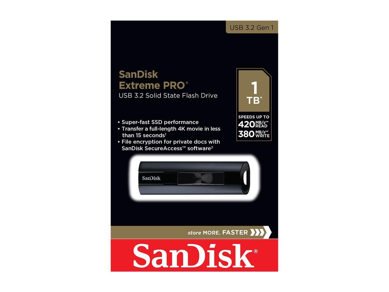 Buy SanDisk Extreme PRO USB 3.2 Solid State Flash Drive 1TB online in