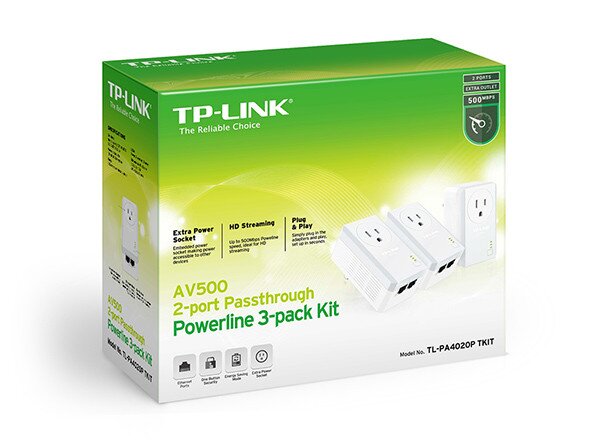 Buy TP-Link AV500 Passthrough Powerline Adapter, 2 Ethernet Ports, 3-Pack  Kit online in Pakistan 