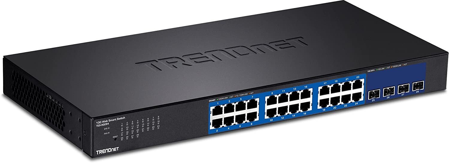 Buy TRENDnet 28-Port Gigabit Web Smart Switch with 10G SFP+ slots ...