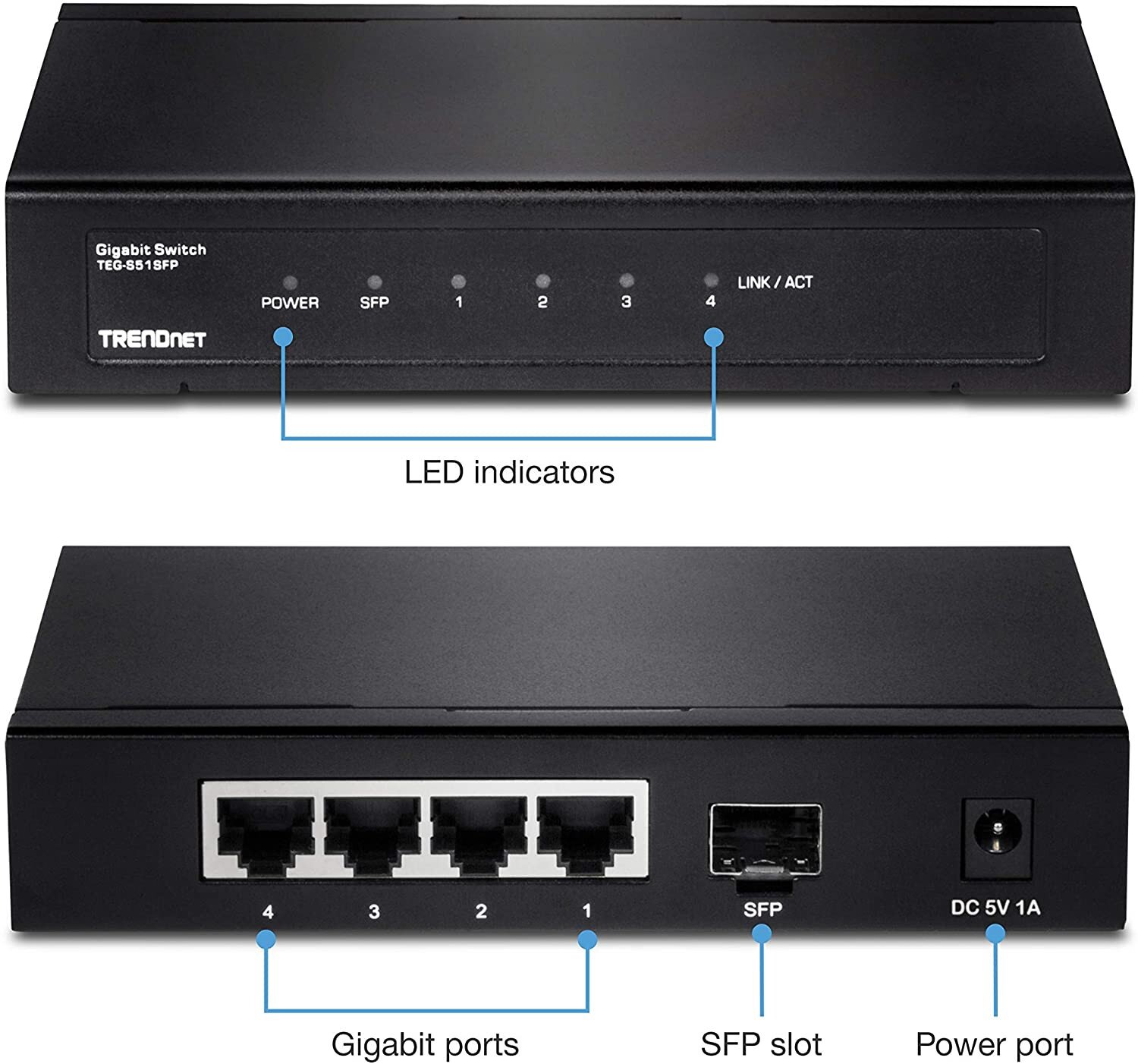 Buy 4Port Gigabit Switch with SFP Slot online in Pakistan