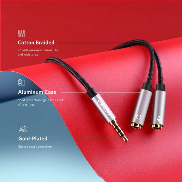 Buy Ugreen Headphone Splitter TRRS Headset Adapter Y Splitter Cable